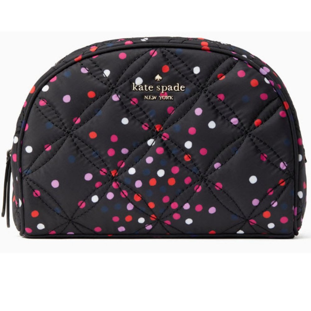 KATE SPADE JAE QUILT party dots Cosmetic case box